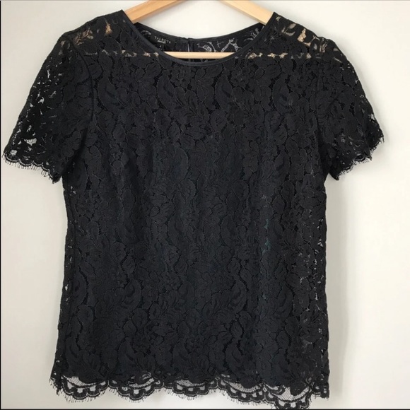 Talbots Tops - Talbots Black Lace Top with Cami Women’s Size 4